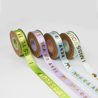 烫金 I love you 印花缎带