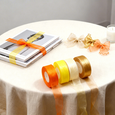 Factory-Custom-Solid-Color-Roll-Organza
